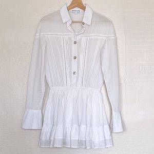 White MAURIE + EVE Acadia Mini Shirt Dress